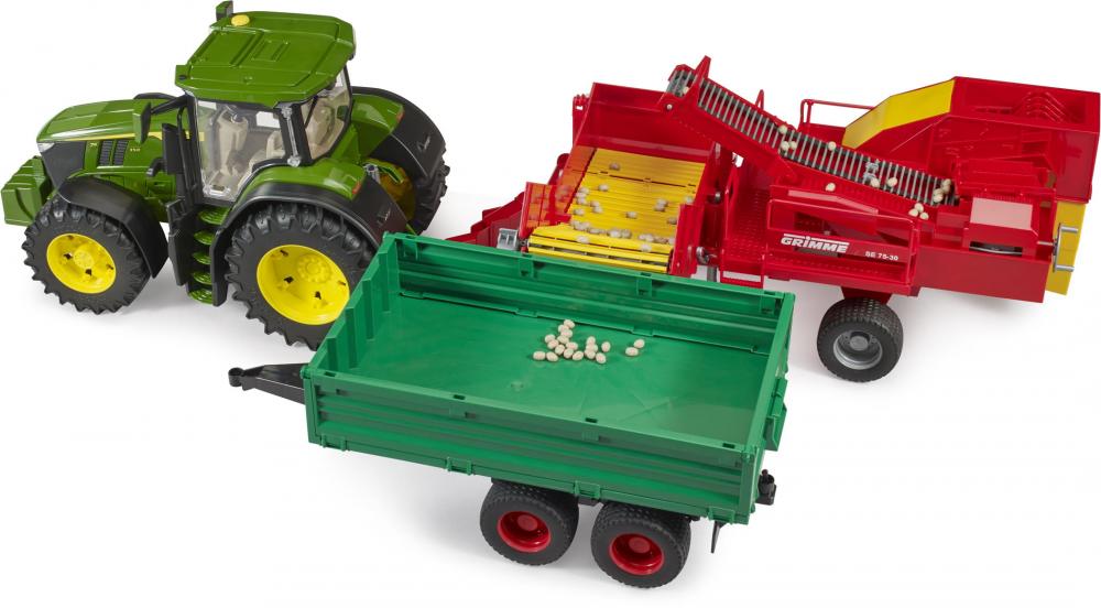 Bruder Spielfahrzeug Anhänger Grimme SE75-30 Kartoffelvollernter 80 Kartoffelimitaten 02130