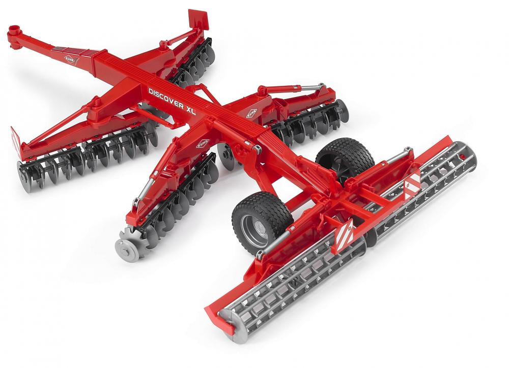 Bruder Spielfahrzeug Landwirtschaft Anhänger Kuhn discover XL Scheibenegge 02217