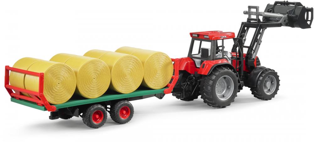 Bruder Spielfahrzeug Landwirtschaft Anhänger Ballentransportanhänger mit 8 Rundballen 02220