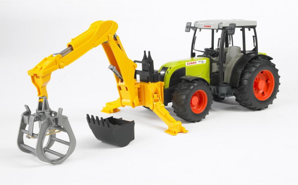 Bruder Spielfahrzeug Landwirtschaft Traktor Zubehör: Heckbagger mit Greifer 02338