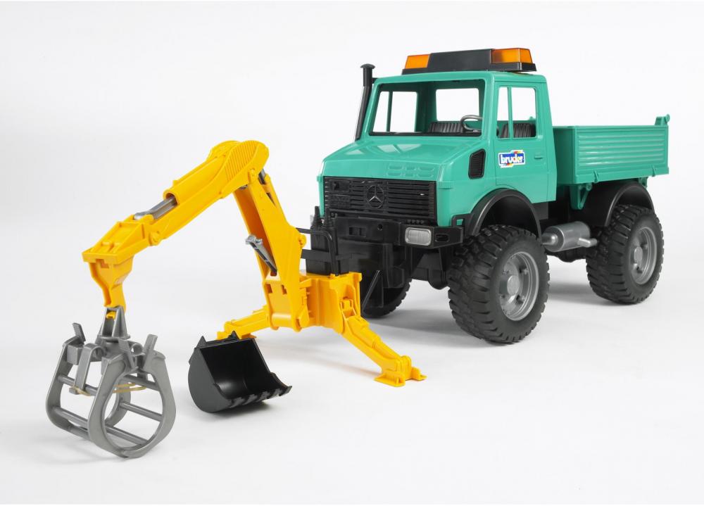 Bruder Spielfahrzeug Landwirtschaft Traktor Zubehör: Heckbagger mit Greifer 02338