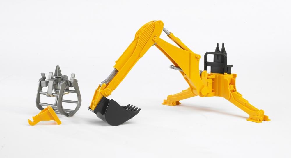 Bruder Spielfahrzeug Landwirtschaft Traktor Zubehör: Heckbagger mit Greifer 02338