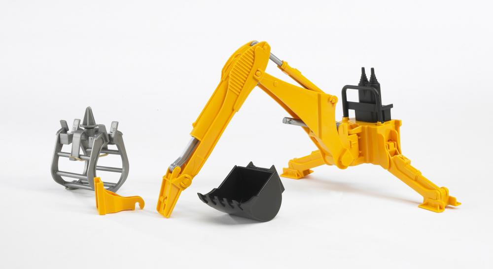 Bruder Spielfahrzeug Landwirtschaft Traktor Zubehör: Heckbagger mit Greifer 02338