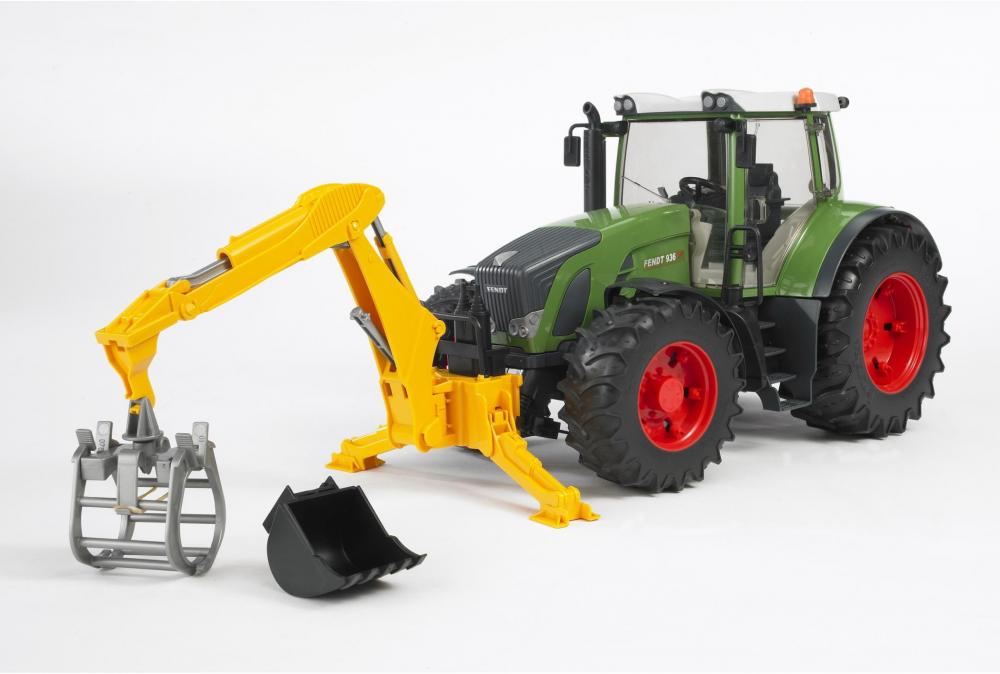 Bruder Spielfahrzeug Landwirtschaft Traktor Zubehör: Heckbagger mit Greifer 02338