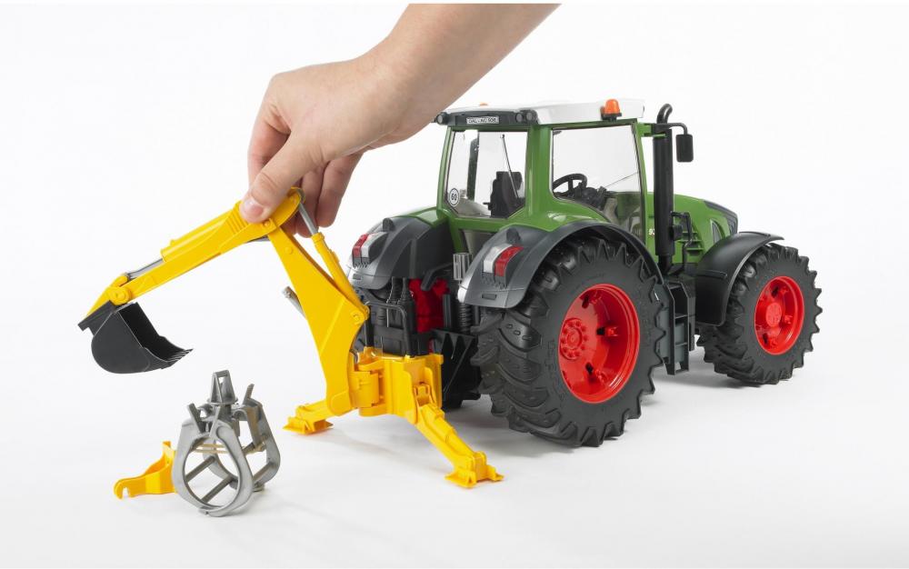 Bruder Spielfahrzeug Landwirtschaft Traktor Zubehör: Heckbagger mit Greifer 02338