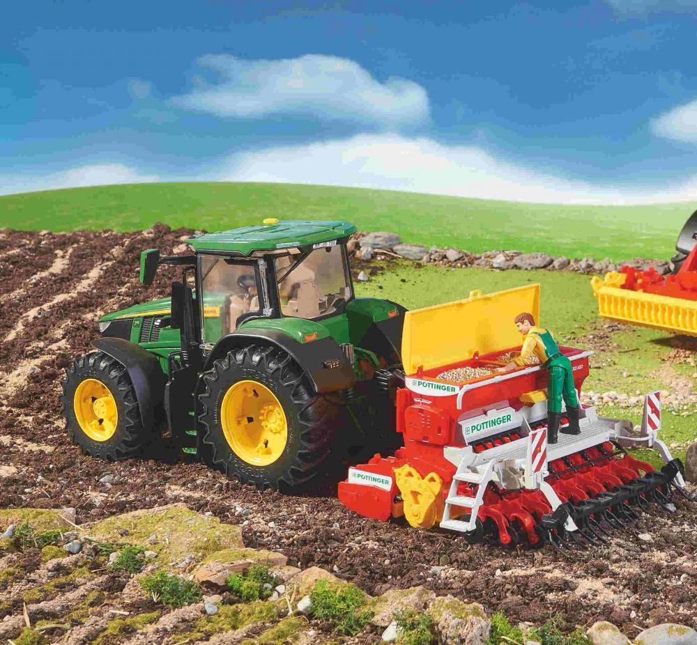 Bruder Spielfahrzeug Landwirtschaft Anhänger Pöttinger Vitasem 302 ADD Kreiselegge-Sämaschine 02347