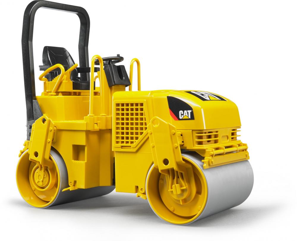 Bruder Spielfahrzeug Baustelle Walze Cat Tandem-Vibrationswalze 02433
