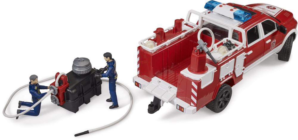 Bruder Spielfahrzeug Einsatzfahrzeuge Polizei RAM 2500 Feuerwehreinsatzwagen mit 0L+S Modul 02544