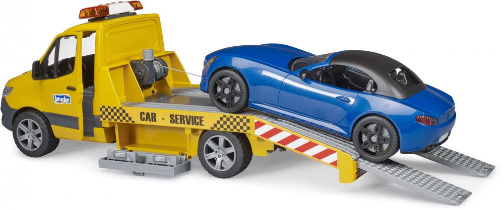 Bruder Spielfahrzeug Service-Fahrzeuge MB Sprinter Autotransporter L+S Modul Roadster 02675