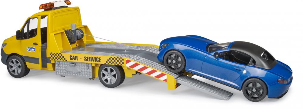 Bruder Spielfahrzeug Service-Fahrzeuge MB Sprinter Autotransporter L+S Modul Roadster 02675