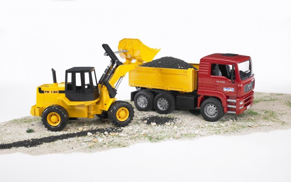 Bruder Spielfahrzeug Baustelle Kipper MAN TGA Kipp-LKW + Gelenkradlader FR 130 02752