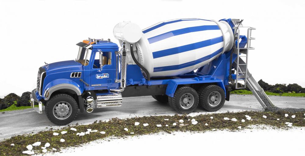 Bruder Spielfahrzeug Baustelle Betonmischer MACK Granite Betonmisch-LKW 02814