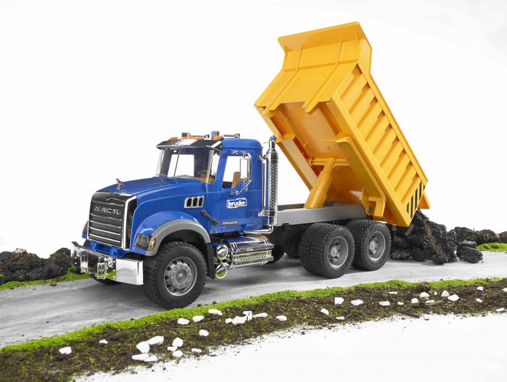 Bruder Spielfahrzeug Baustelle Kipper MACK Granite LKW mit Kippmulde 02815