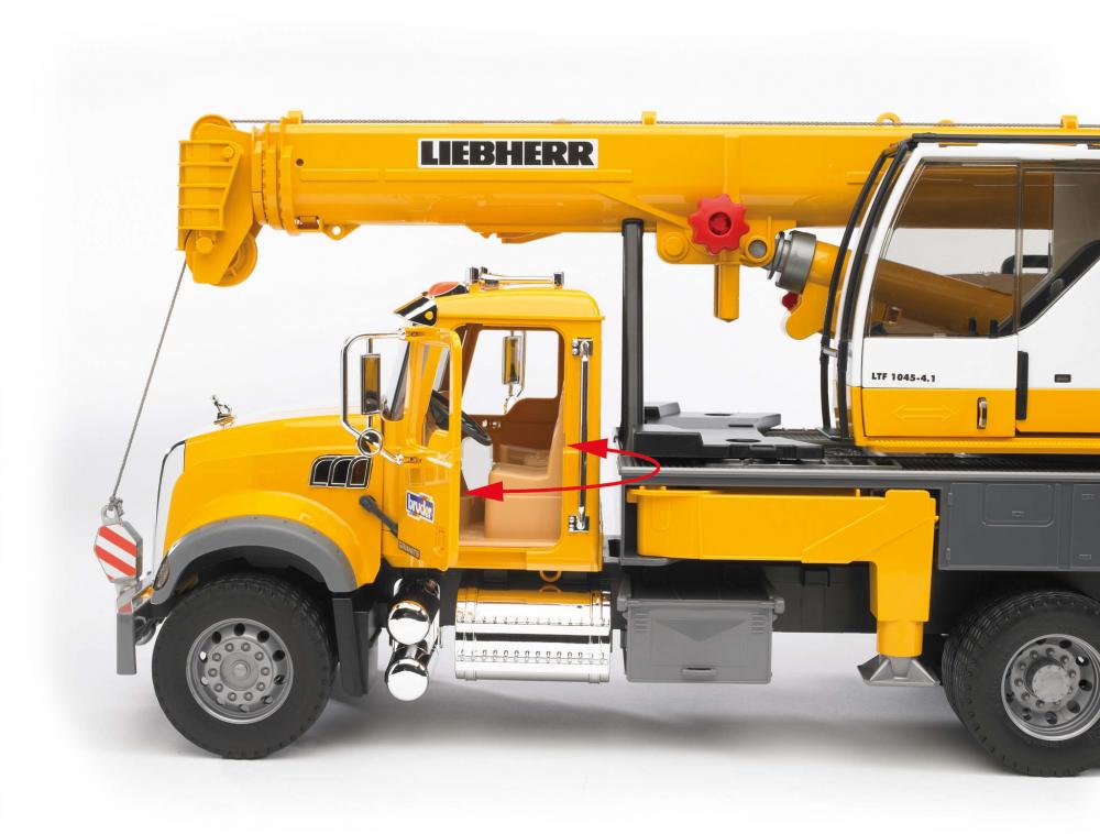 Bruder Spielfahrzeug Baustelle Kran MACK Granite Liebherr Kran-LKW 02818