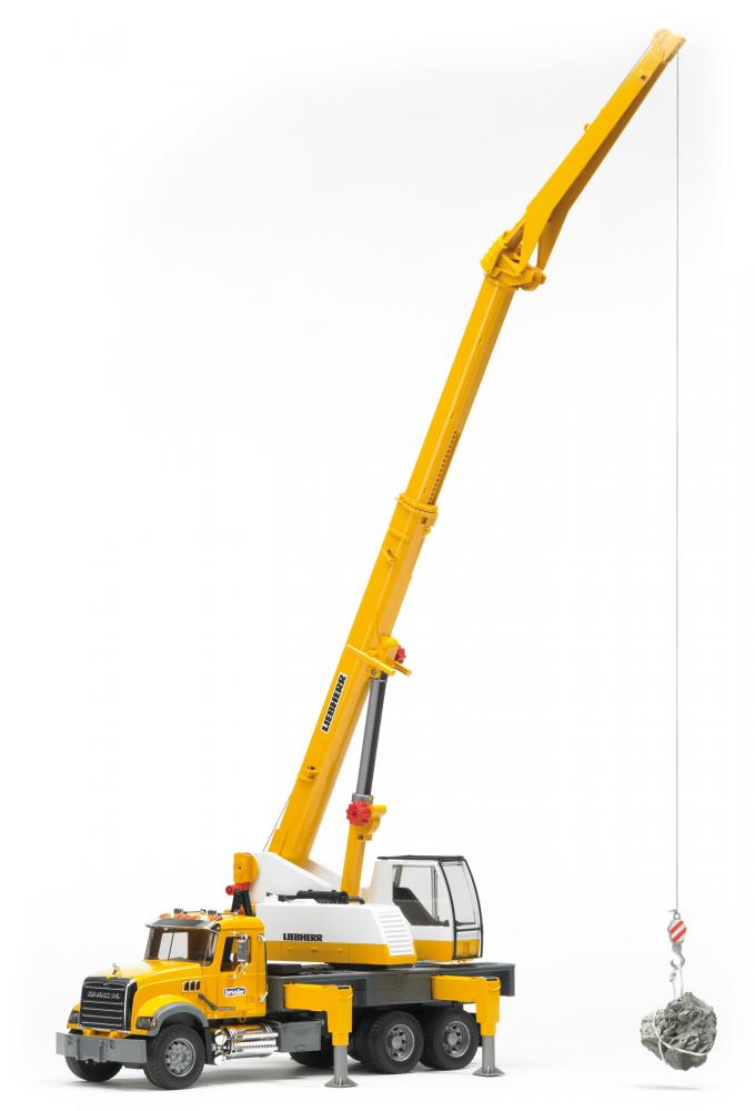 Bruder Spielfahrzeug Baustelle Kran MACK Granite Liebherr Kran-LKW 02818
