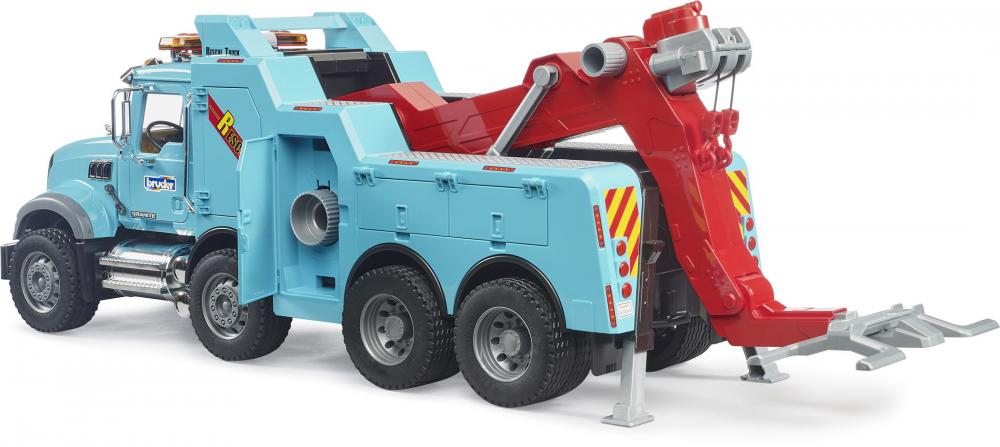 Bruder Spielfahrzeug Service-Fahrzeuge MACK Granite Berge und Abschlepp-LKW mit L+S Modul 02831