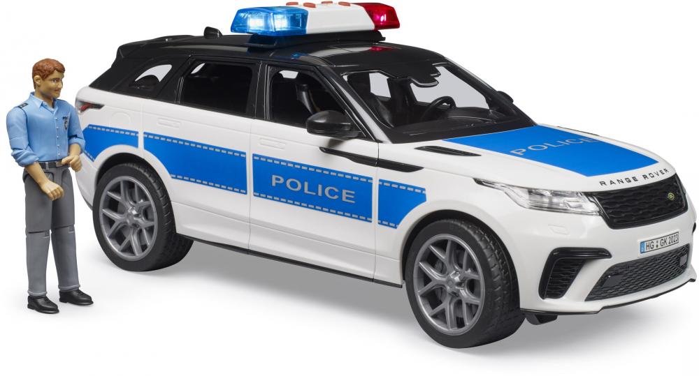 Bruder Spielfahrzeug Einsatzfahrzeuge Polizei Range Rover Velar Polizei mit Polizist 02890