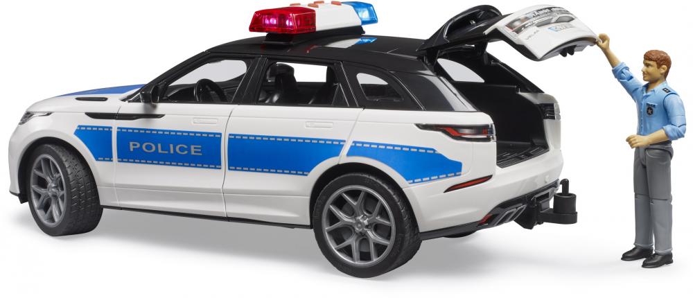 Bruder Spielfahrzeug Einsatzfahrzeuge Polizei Range Rover Velar Polizei mit Polizist 02890