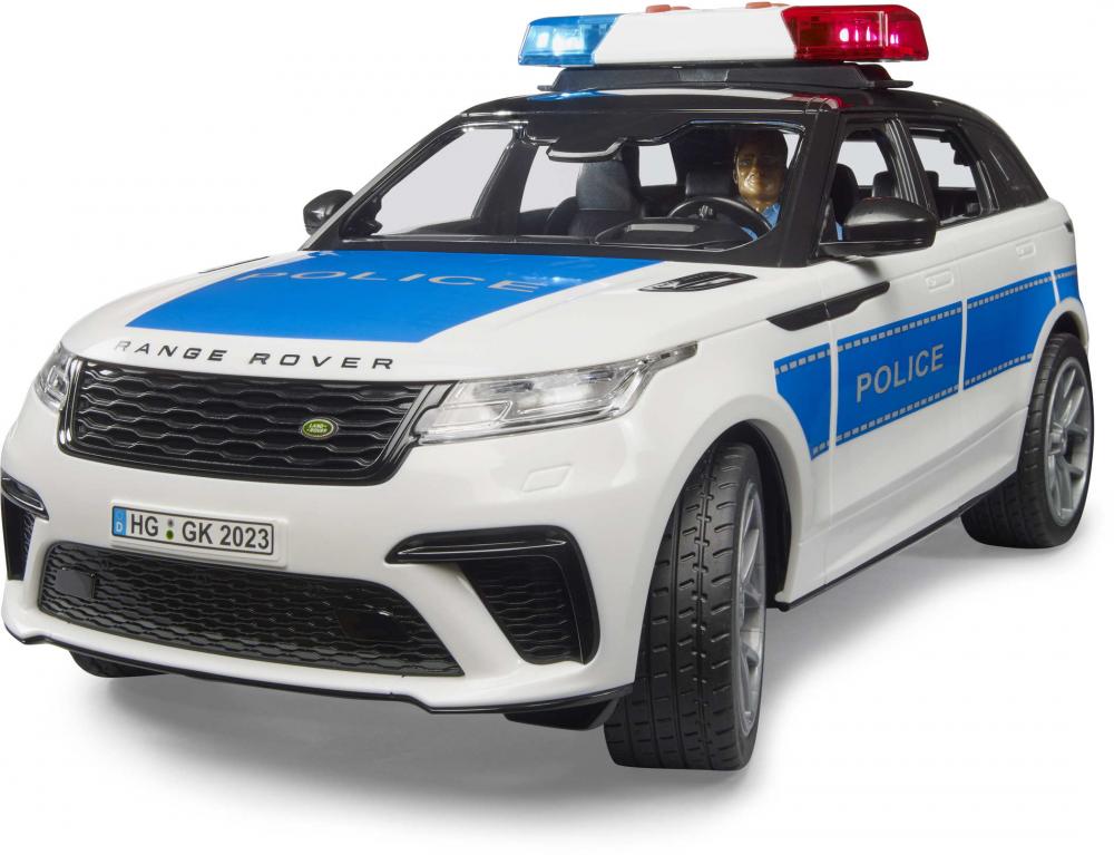 Bruder Spielfahrzeug Einsatzfahrzeuge Polizei Range Rover Velar Polizei mit Polizist 02890