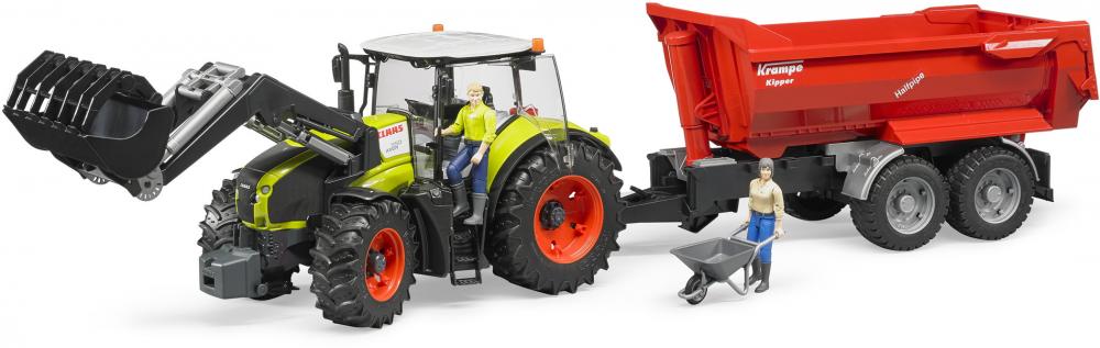 Bruder Spielfahrzeug Landwirtschaft Traktor Claas Axion 950 mit Frontlader 03013