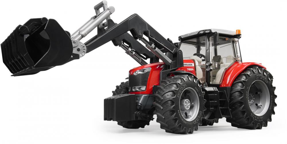 Bruder Spielfahrzeug Landwirtschaft Traktor Massey Ferguson 7624 mit Frontlader 03047