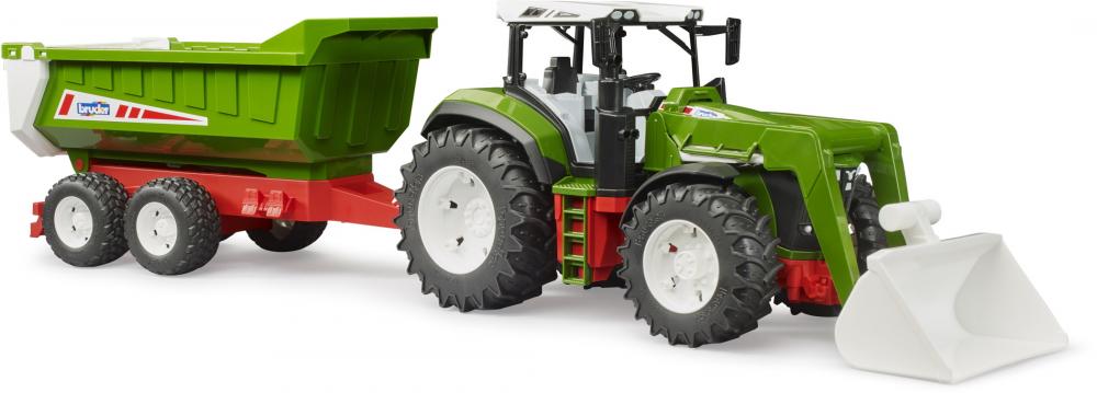 Bruder Spielfahrzeug Roadmax Traktor ROADMAX Traktor mit Frontlader und Kippanhänger 03452