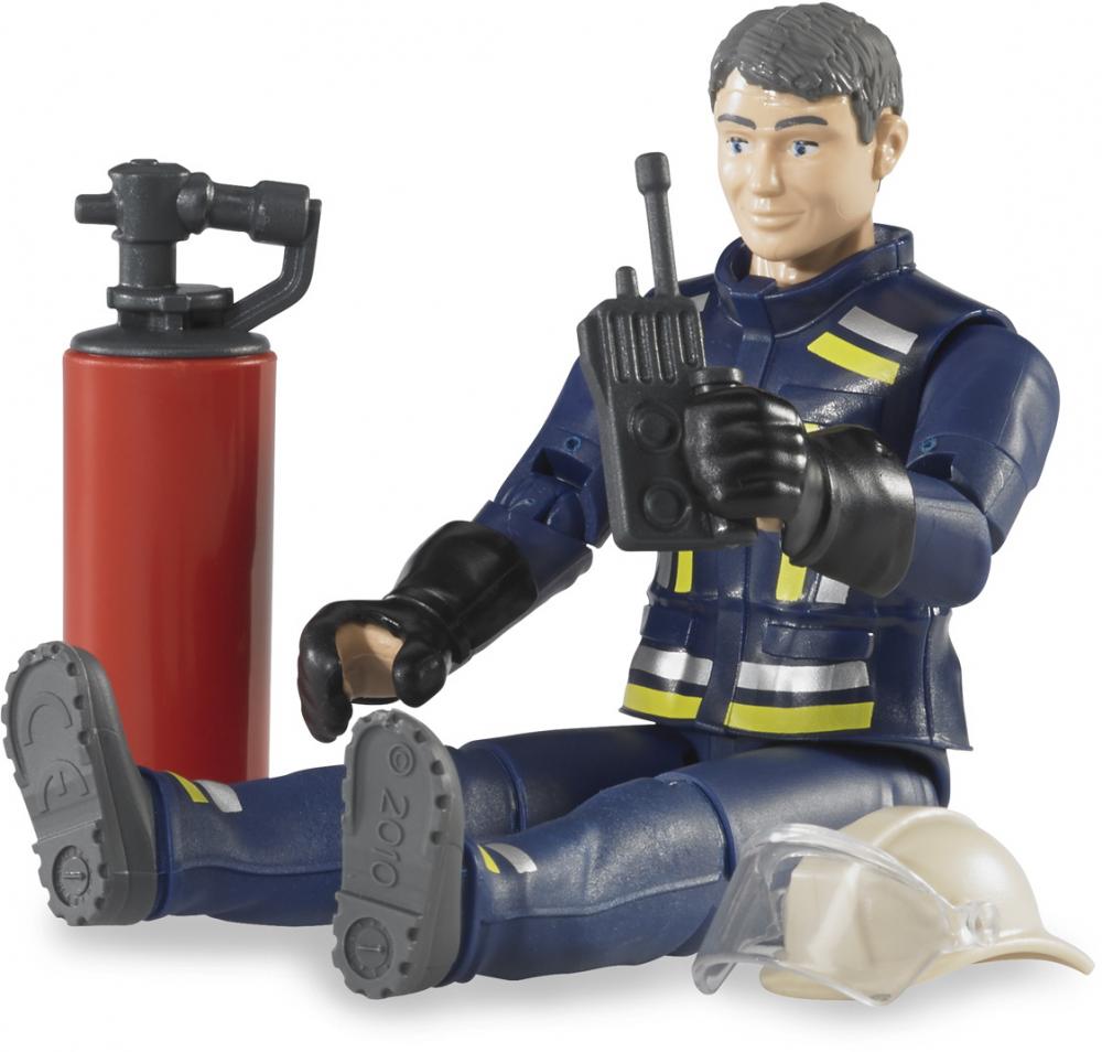 Bruder Spielfigur Einsatzfahrzeuge bworld Feuerwehrmann mit Zubehör 60100