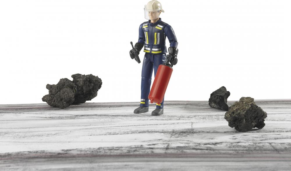 Bruder Spielfigur Einsatzfahrzeuge bworld Feuerwehrmann mit Zubehör 60100