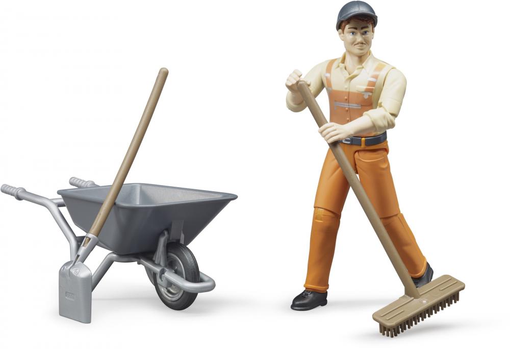 Bruder Spielfiguren Set Nutzfahrzeug bworld Kommunalarbeiter 62130
