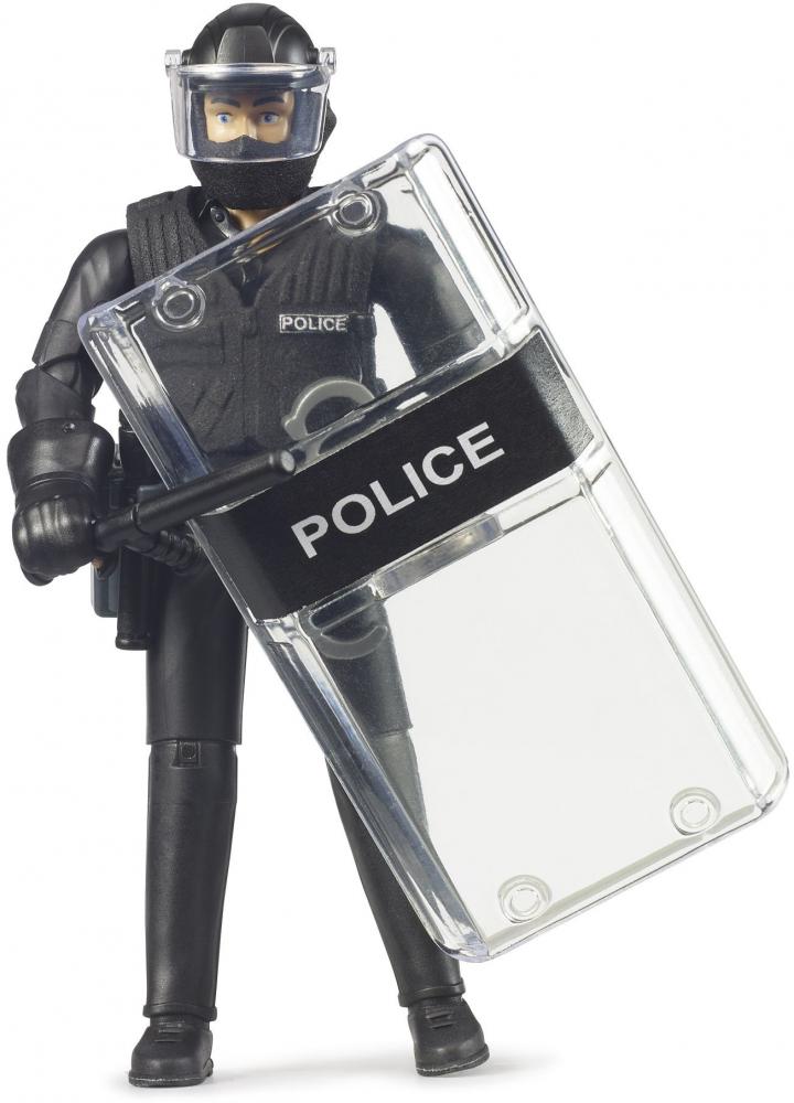 Bruder Spielfigur Einsatzfahrzeuge bworld Polizist Spezialkräfte mit Ausrüstung 62151