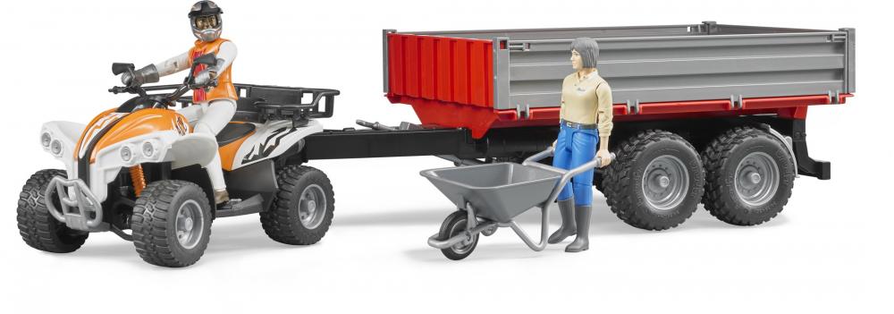 Bruder Spielfiguren Set bworld Freizeit bworld Quad mit Fahrer 63000