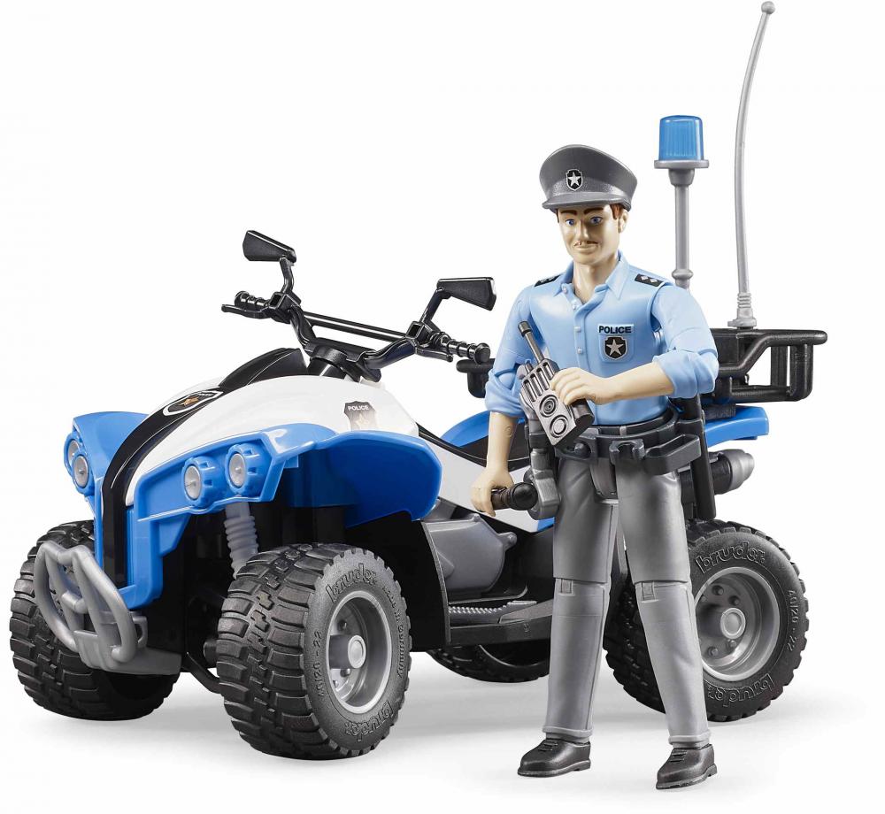 Bruder Spielfiguren Set bworld Einsatzfahrzeuge bworld Polizei-Quad mit Polizist 63010