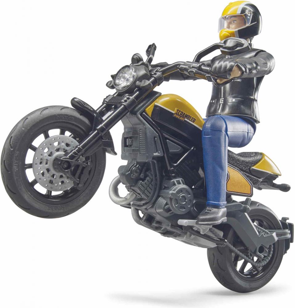 Bruder Spielfiguren Set Freizeit bworld Scrambler Ducati Full Throttle mit Fahrer 63053