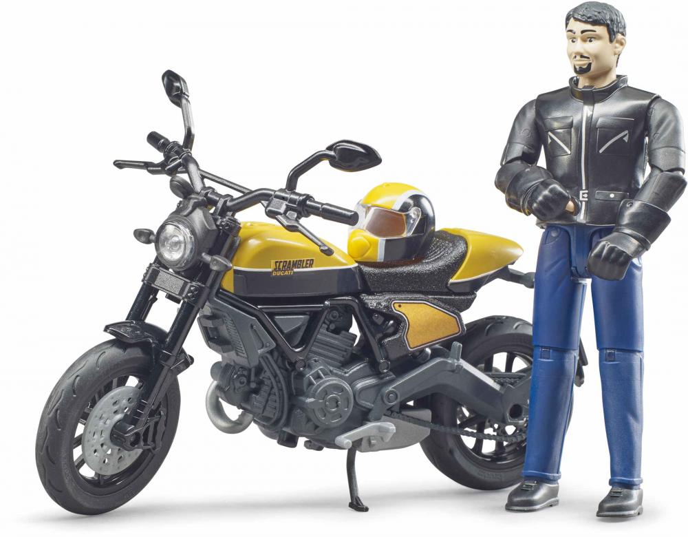 Bruder Spielfiguren Set Freizeit bworld Scrambler Ducati Full Throttle mit Fahrer 63053