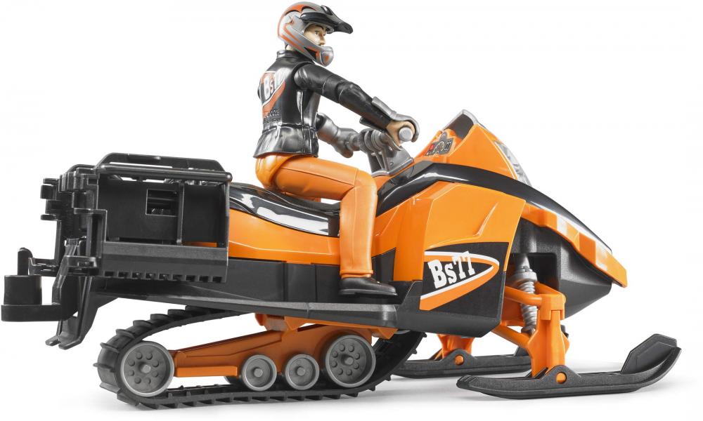 Bruder Spielfiguren Set Freizeit bworld Snowmobil mit Fahrer + Ausstattung 63101
