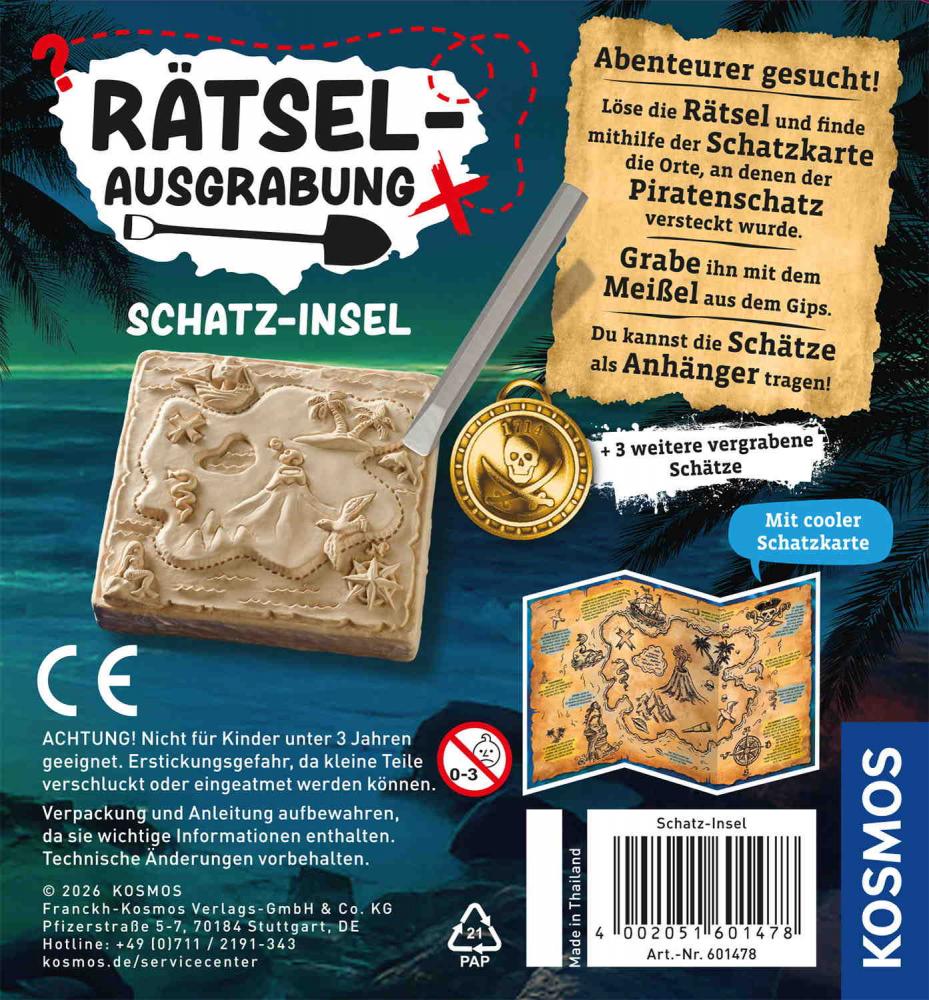 Kosmos Experimentieren Ausgrabung Rätselausgrabung Schatzinsel EINZEL 601478