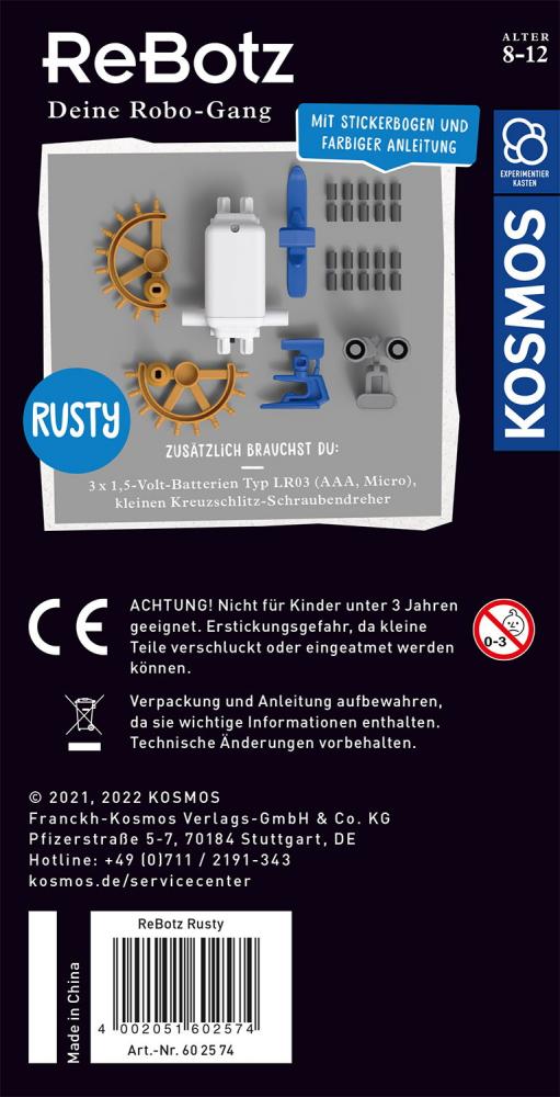 Kosmos Experimentieren Roboter & Programmieren ReBotz Rusty der Crawling-Bot 602574