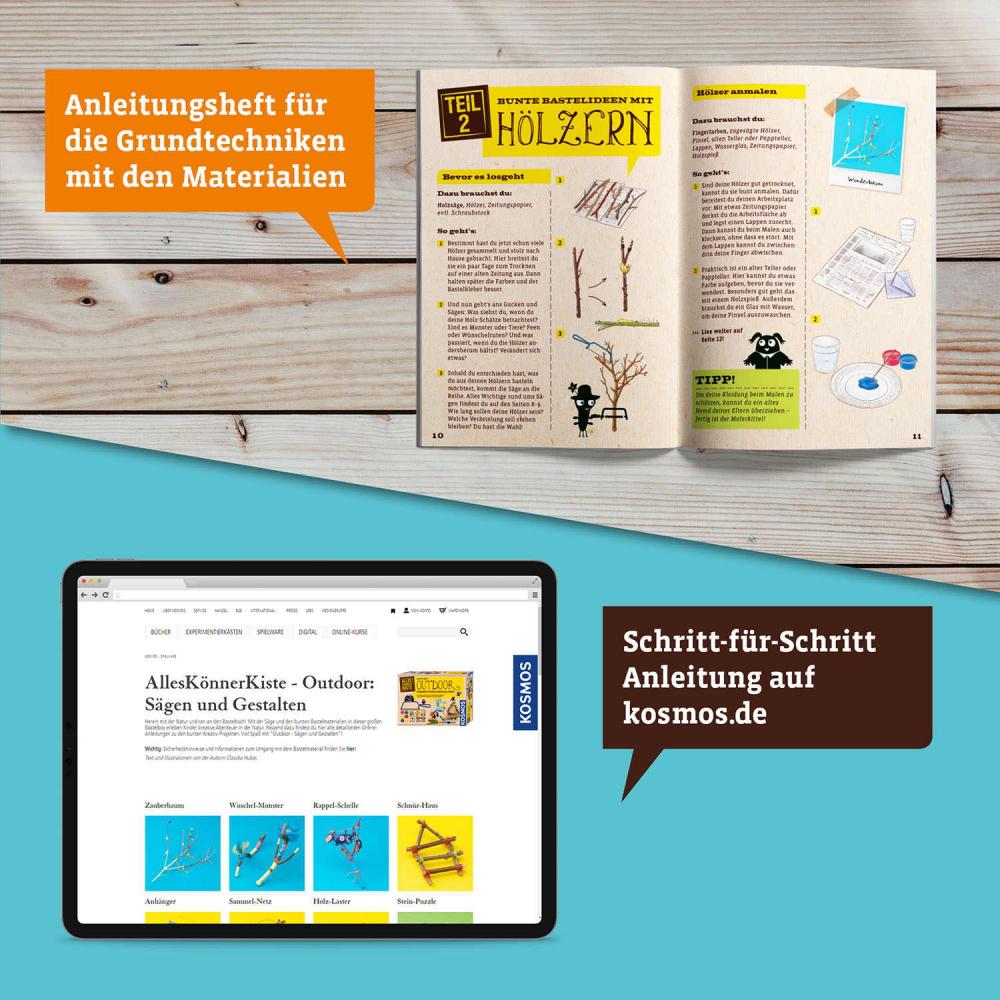 Kosmos Spielzeug Kreativität Basteln Outdoor Sägen und Gestalten 604462