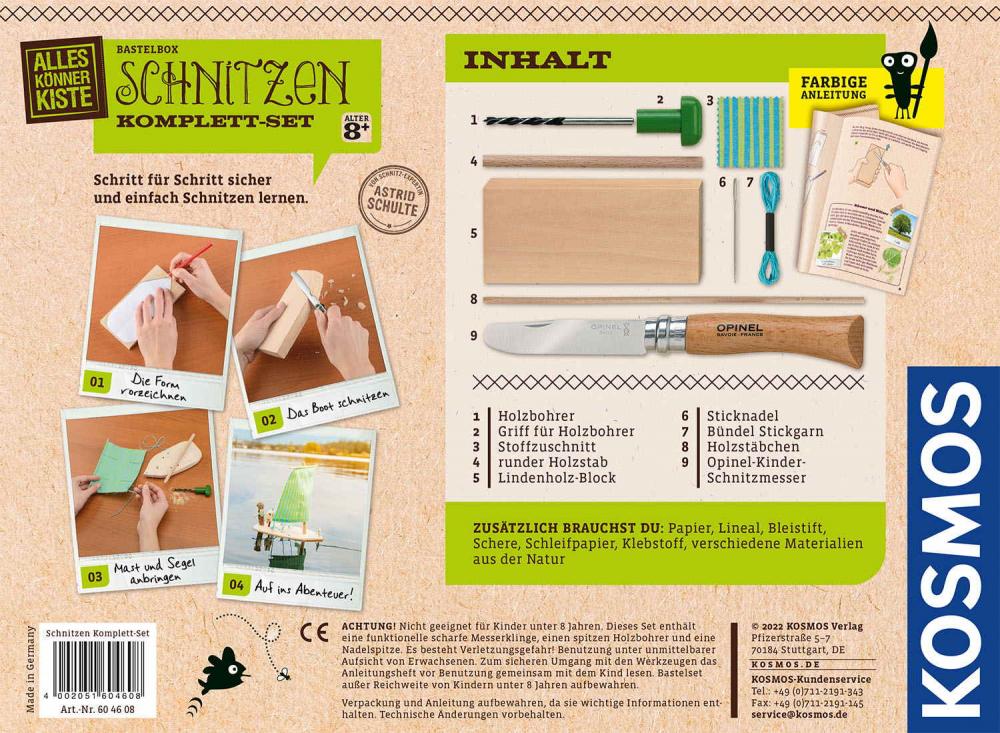 Kosmos Spielzeug Kreativität Basteln Schnitzen Komplett-Set 604608