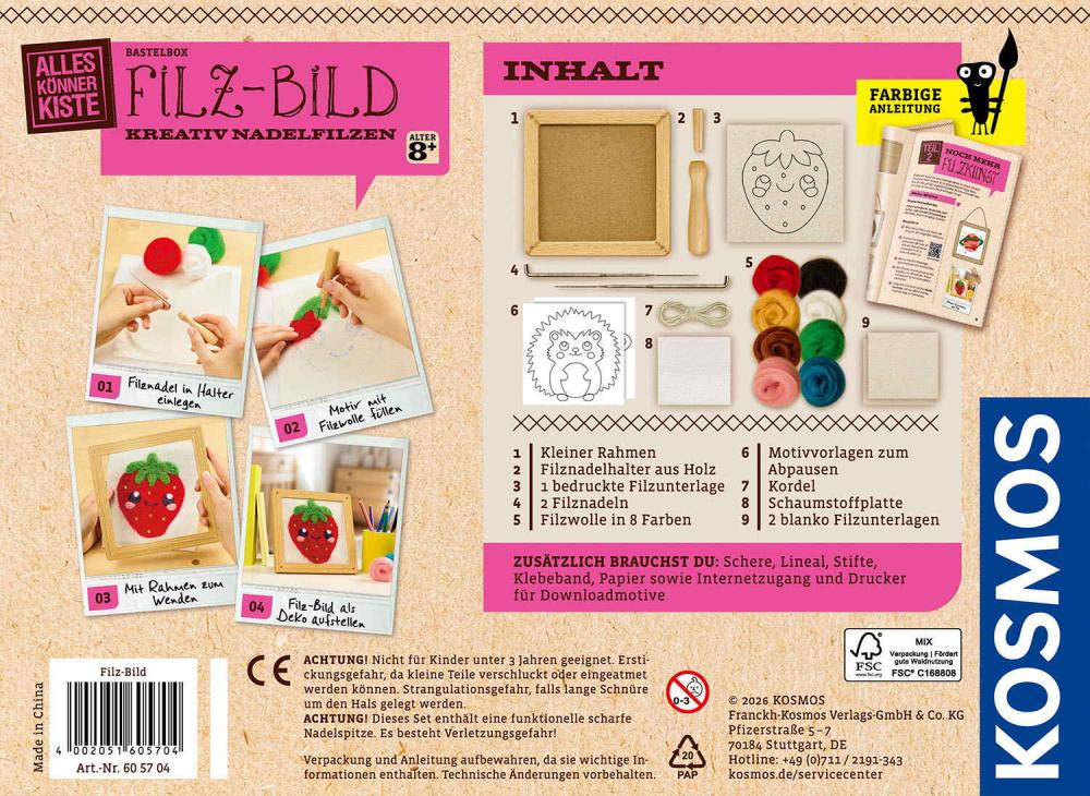Kosmos Spielzeug Kreativität Basteln Filz-Bild 605704