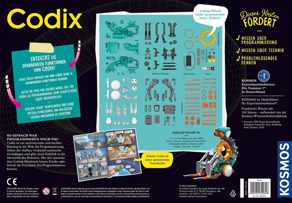 Kosmos Experimentieren Roboter & Programmieren Codix - Dein mechanischer Coding-Roboter 620646