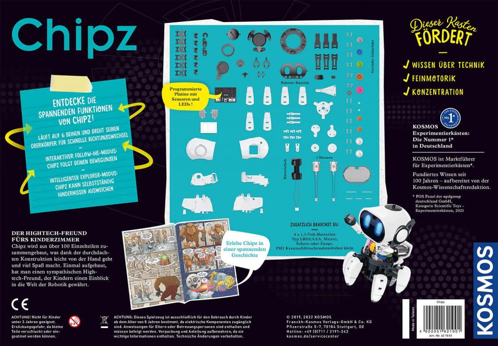 Kosmos Experimentieren Roboter & Programmieren Chipz - Dein intelligenter Roboter 621001
