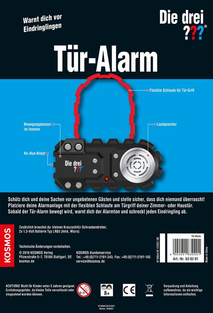 Kosmos Spielzeug Rollenspiel Detektiv Die drei ??? Tür-Alarm 630201