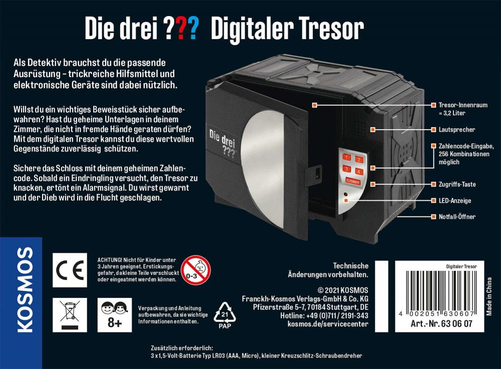 Kosmos Spielzeug Rollenspiel Detektiv Die drei ??? Digitaler Tresor 630607