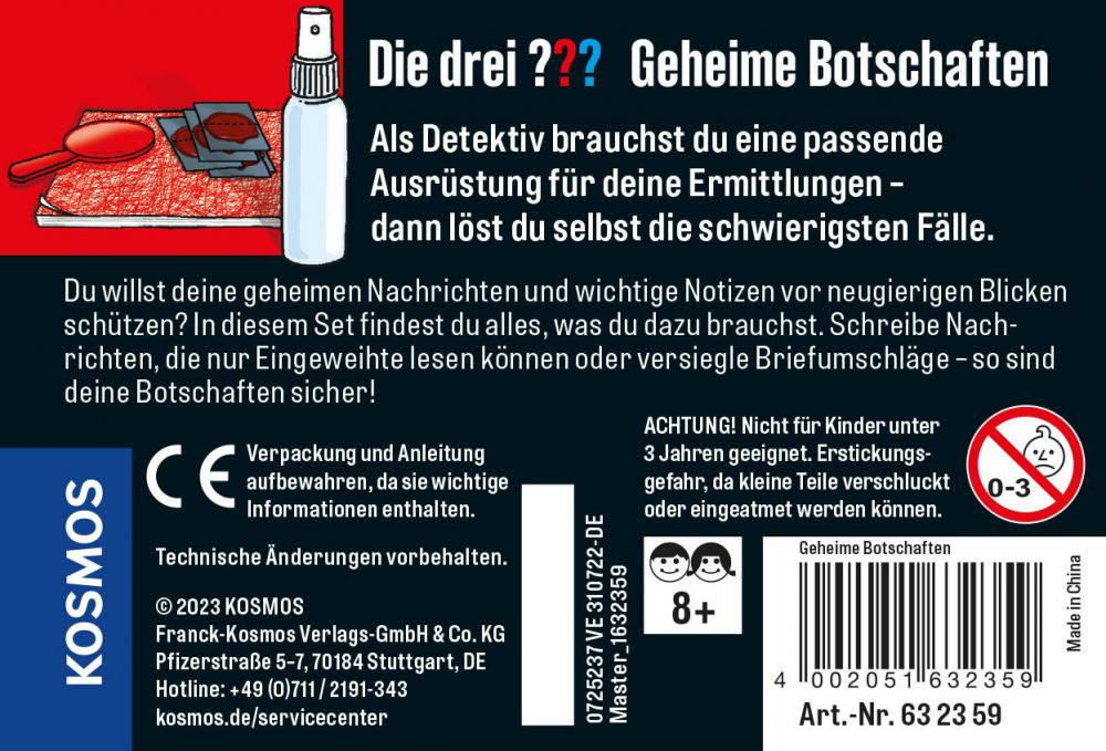 Kosmos Spielzeug Rollenspiel Detektiv Die drei ??? Geheime Botschaften 632359