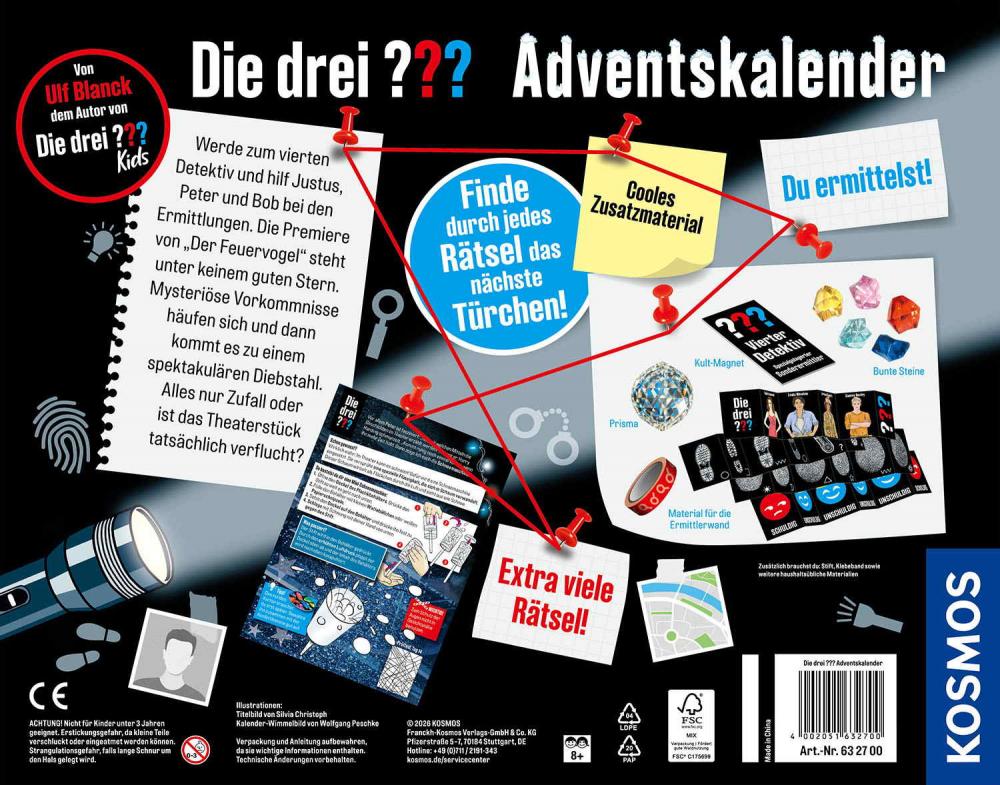 Kosmos Adventskalender Die drei ??? Adventskalender 2026 632700