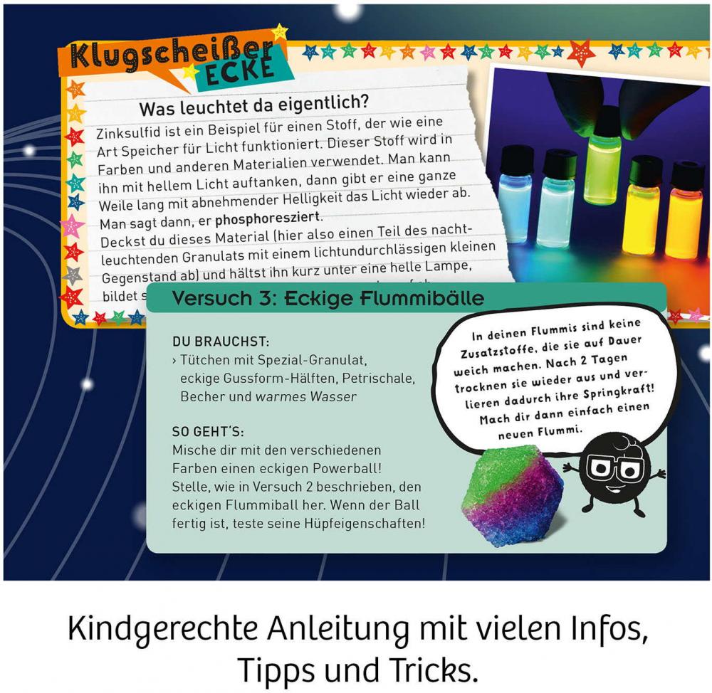 Kosmos Experimentieren Fun Science Fun Science Nachtleuchtende Flummi-Power 654108