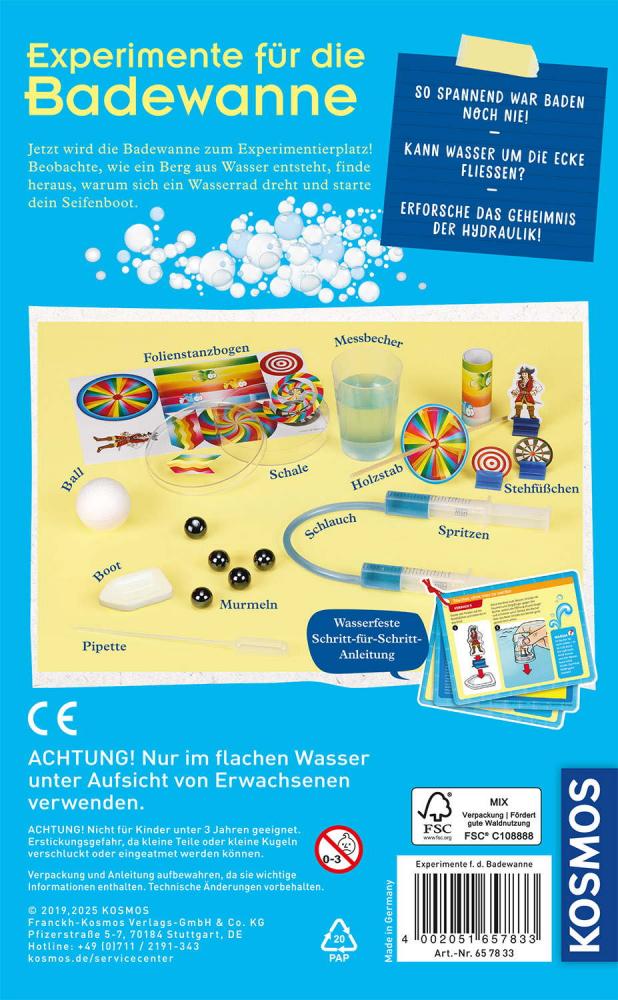 Kosmos Experimentieren Physik Experimente für die Badewanne 657833
