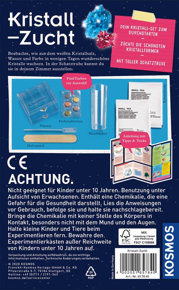 Kosmos Experimentieren Kristalle & Mineralien Kristall-Zucht 657840