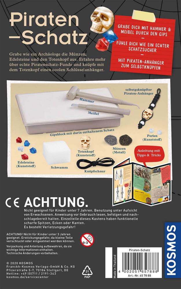 Kosmos Experimentieren Ausgrabung Piraten-Schatz 657888